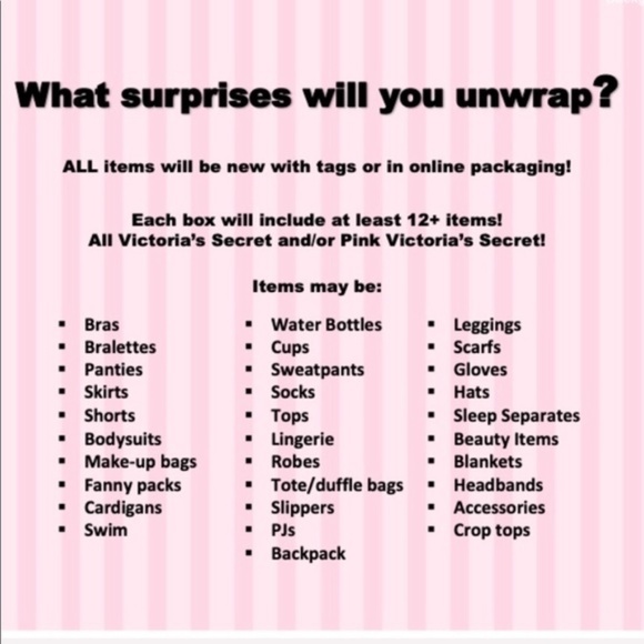 New Victoria’s Secret Pink & VS Mystery Box - Picture 3 of 7